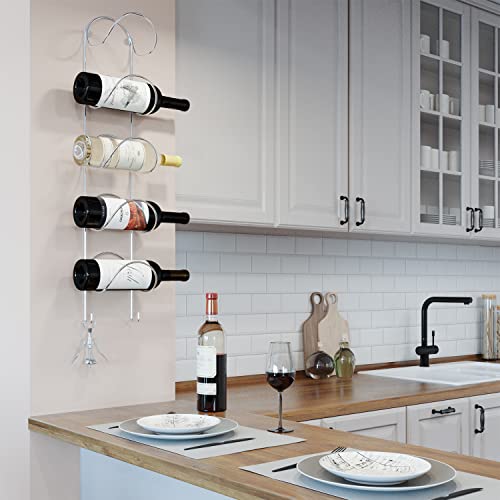 Wallniture Boto Towel Rack Wall Mounted 5 Sectional Bathroom Organizer With Hooks For Hanging Towels, Bathroom Accessories, Metal Chrome #TOP5
