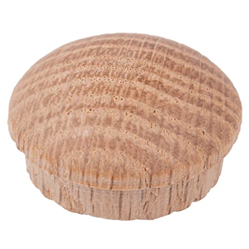Image of Oak Screw Hole Plugs | 3 /4 inch Diameter | Pack of 50 Approx. | Turned End Grain Round Mushroom Head with Shoulders, Screw Hole Buttons, Furniture Grade | UA-053-OW