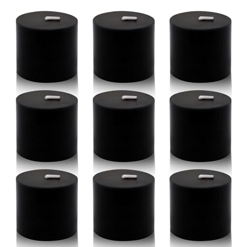 Image of 9 Packs Black Votive Candles, Unscented Small 1.5 Inch by 1.25 Inch Wax Candles for Halloween, Wedding, Party, Home Table Decor - 8 Hours Burn Time