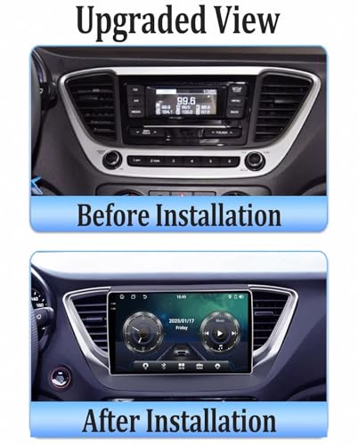 Pantalla de coche GPS Android Auto para Hyundai Solaris 2 Verna Accent 2017-2020 4