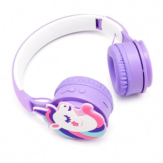 ADC Enterprises Cartton Kids Wireless Headphones | Cute Purple Design Over-Ear Bluetooth Headset for Boys & Girls | Adjustable, Comfortable & Safe Audio Headphones-image-7
