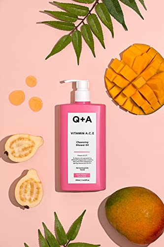 Q+A Vitamin A.C.E Cleansing Shower Oil (250ml), Cleansing Oil Shower Gel Alternative, Body Care - Image 3
