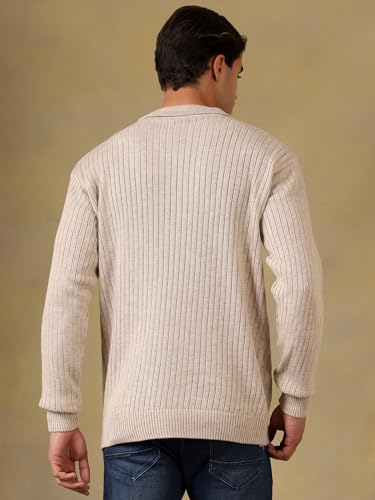 Image of Kvetoo Full Sleeve Winter Wear Woolen Collar Polo Sweater for Men