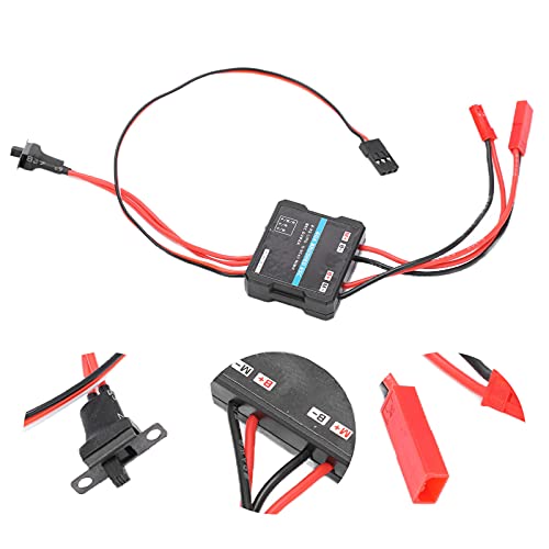 Electronic Speed Controller, Waterproof 40A RC Brushed ESC with Three ...