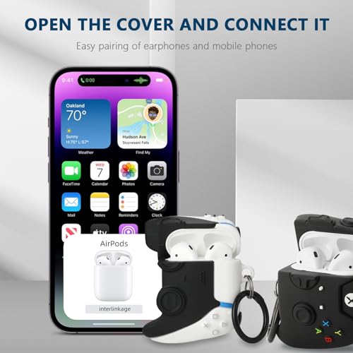 Image of [2Pack] Gedicht for Airpods 2nd Generation Case, Funny 3D Cartoon Game Controller Console Design Silicone Soft Cases for Airpods Case 2nd /1st Gen, with Keychain Kids Women Men for Airpods Case