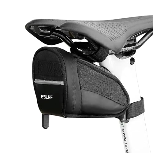 Fyfjur Mini Bolsa Sillin Bicicleta Carretera Impermeable, Compacto Portátil Bolsa Sillin Bicicleta Montaña Reflectante para MTB Bici Carretera Plegable (14,5x9x5cm)