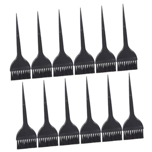 MUSISALY 12pcs Long Handle Hair Dye Applicator Brush Professional Tint Brush for Salon or Home Use