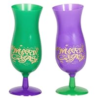 Algopix Similar Product 19 - Fun Express Mardi Gras 16 oz Hurricane