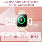 Smartwatch Damen Herren,Fitnessuhr Tracker mit Telefonfunktion 1.83" Touchscreen,Uhren Fitness Tracker IP68 Wasserdicht/Blutsauerstoff/Pulsmesser/Sportuhr Aktivitätstracker für Android/iOS – Bild 3