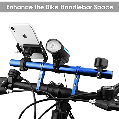 Bicycle Handlebar Extender, 11.8in Aluminum Alloy, Blue - Thumbnail 3