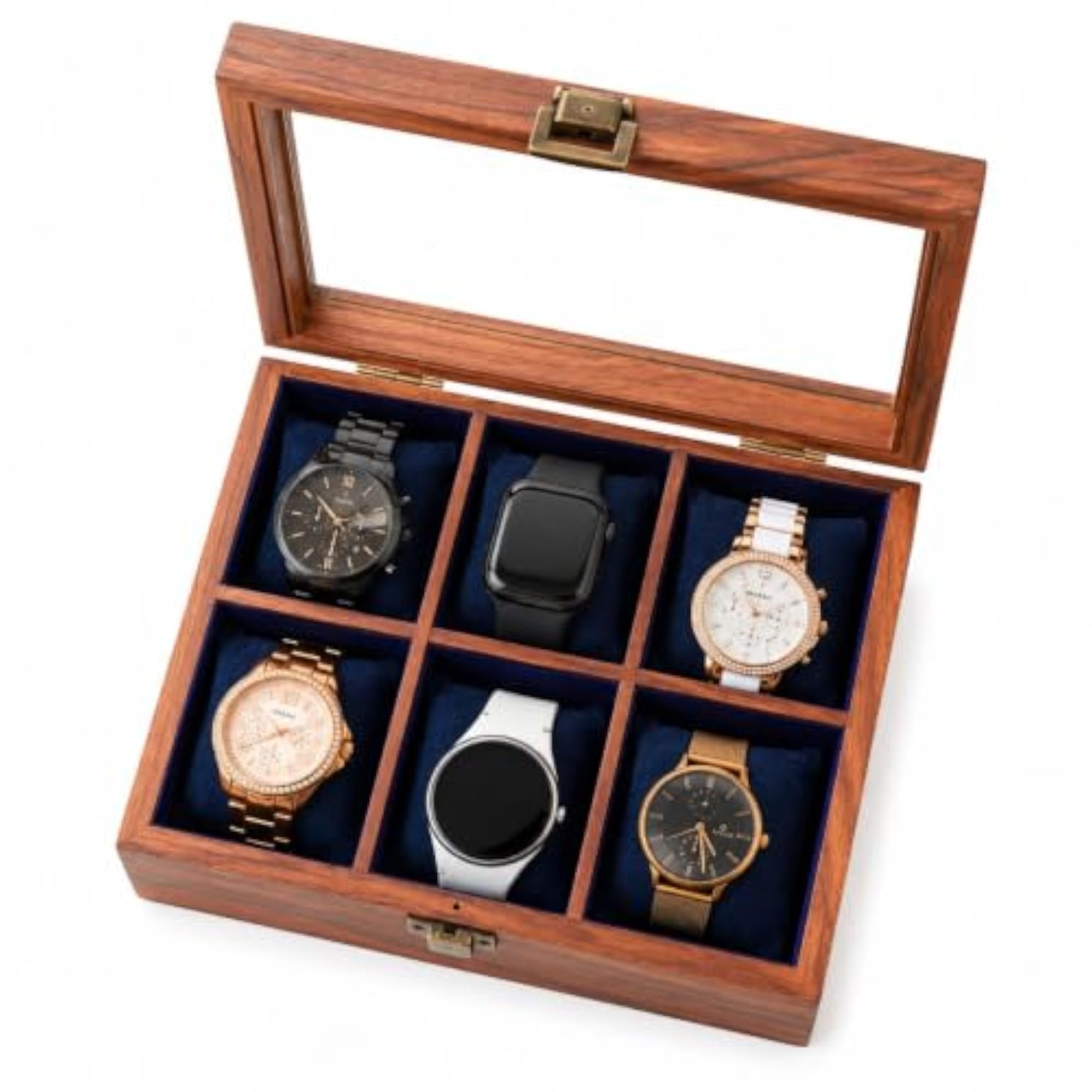 Premium Watch Storage Case with Transparent Display Lid