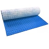 Nassboards Decoupling Membrane & Underfloor Heating Mat - Self-Adhesive Anti-Crack Cable Mat and Waterproof Membrane - Underlay for Loose Cable Heating, Easy to Install & Tile on Floors (10m x 1m)