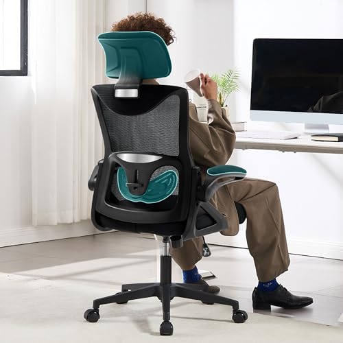 Ergonomic Office Chair,Ergonomic Desk Chair with Headrest Mesh Co...