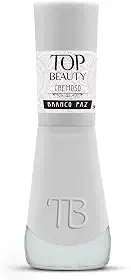 Esmalte New Top Beauty 9Ml Cremoso - 356 - Branco Paz, Top Beauty, 356/Branco Paz