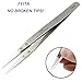 FEITA Pointed Ceramic Tips Replaceable Heat Resistance Heads for Ceramic Tweezers - White - 2 Pairs