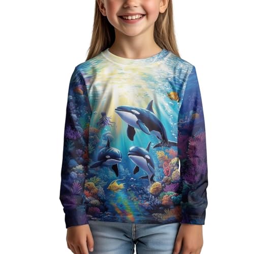 Image of Uourmeti Teens Girls Long Sleeve T Shirts Fall Outfits Boys Active Sportswear Running Tops