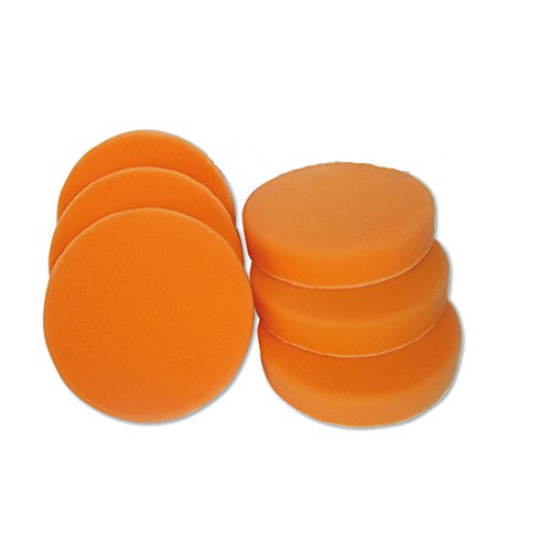 XL Sparset – 6 x profesional Medium esponjas para máquina pulidora – Base adherente – 150 mm – Perfecta Auto abrillantador – pulir Set