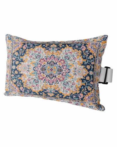 Boho Patterned Floral Outdoor Beach Pool Lounge Chair Head Throw Pillow Covers 12x20 With Insert And Elastic Stripe Set of 1,Lumbar Cushion Pillow Cases,Bohemian Abstract Indian Tribal Aesthetic