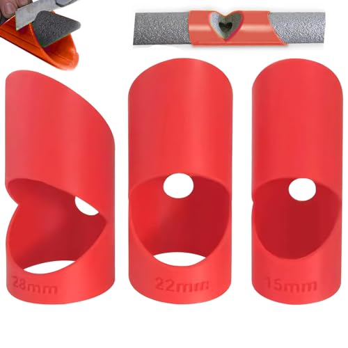 3 Stück Gehrungslade Rohrisolierung,Rohrisolierung Schneidehilfe,Größe 15 mm, 22 mm und 28 mm Rohrisolierung Schablone,Einfach zu Tragen und zu Verwenden,Verbessert Die Arbeitseffizienz (Rot)