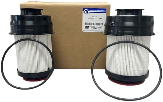 Mopar Genuine OEM Filters Bundle,Dodge Ram 6.7L Cummins Diesel Filter Set; Fuel/Water Separator Filter, Fuel Filter, & Engine Oil Filter. 68677800AA & 68677810AA; Fits 2025 & Newer Ram 6.7L Diesel