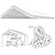 CYS Canopy 10 x 20 Feet Carport Replacement Canopy Cover for Car Tent Top Garage Shelter Cover with Ball Bungees (Only Cover, Frame Not Included) (White1)