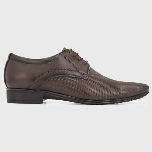 Image of Centrino Formal Shoes for Men | Lightweight Comfortable Office Shoes for Man Stylish | Cushioned Insole Lace-Up Shoes for Men | Durable TPR Sole | Trendy Classic Design Footwear for Men (8119)
