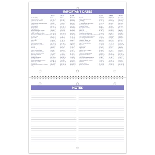 Image of AT-A-GLANCE 2027 Wall Calendar, 8.5 inch x 11 inch Planner, Fits 3-ring Binder, Unruled Blocks, Monthly (PM1702827)