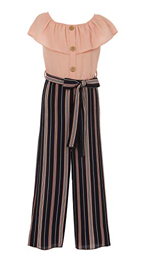 Image of iGirlDress Girls Wide Leg Off Shoulder Elegant High Waist Rompers Palazzo Pants Trousers Jumpsuits USA 4-14