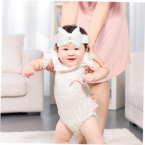 Kisangel Headband Lace Bow Hairband for White Hair Bow Headband with Elegant Knot Soft Stretchy Hair Accessories for Newborns for Photography Birthday and Shower4