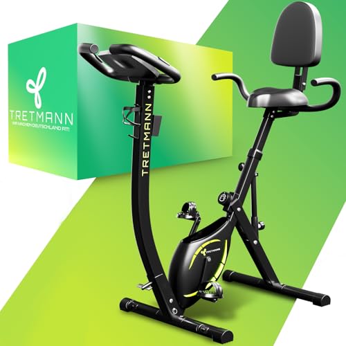 Tretmann NEU 3in1 Heimtrainer Fahrrad klappbar -extra komfortabel& leise- [SoftFoam] DEKRA geprüft - mit tiefem Einstieg Hometrainer Fahrrad Ergometer klappbar