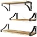 Amada Floating Shelves Wall Mounted, Rustic Pine Wood Wall Shelves Set of 3 for Bedroom, Bathroom, Living Room, Kitchen, Office