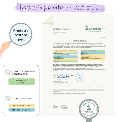 Integratore FERRO 30mg | con Vitamina C, Acido Folico, B12, B2, B6 | Anemia, Mestruazioni, Stanchezza, Difese Immunitarie | Senza Additivi | Vegan | Vegavero® - 7