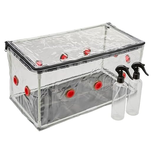 EBSTL Mushroom Monotub Kit Home Mushroom Grow Kit Mushroom Tent Save Your Mycology Mushroom Grow Bags with Plugs & Filters for Fresh Air Exchange
