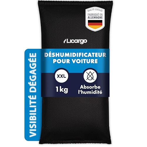 LICARGO® Déshumidificateur Voiture Anti-Buée - Réutilisable, Made in Germany, 1KG