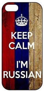 Keep Calm I'm Russian Russia Flag Pattern Plastic Hard Case for iPhone 5/5S