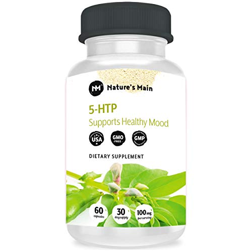 5 HTP 100 mg Serotonin Supplements ǀ Anxiety Relief, Stress Relief, Sleep Aid, Anti Depressant, Mood Support, Appetite Supressant ǀ 60 5Htp Supplement Antidepressants Pills