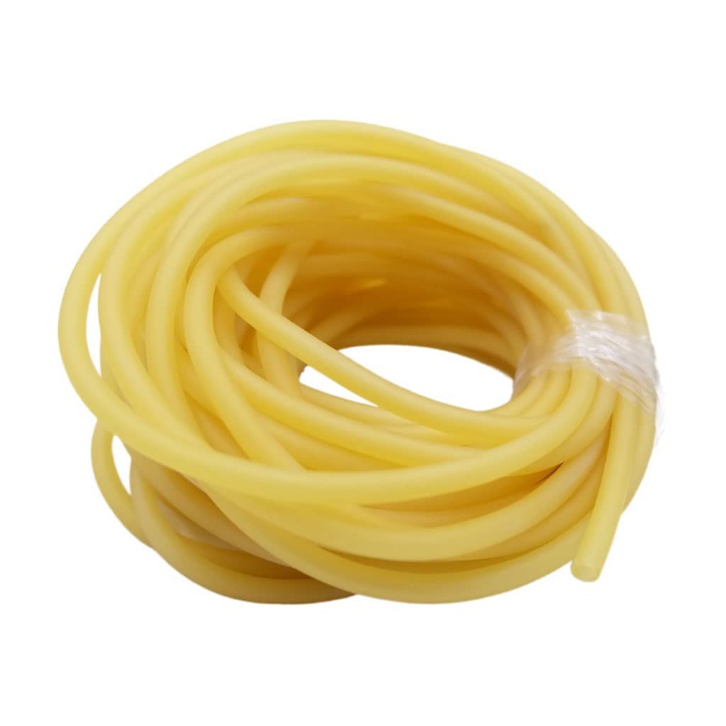 JEEIJ Nature Latex Rubber Hoses, Antifreeze Tension Rope Pipe High Resilient Elastic Tube Slingshot for Hunting Slingshot Catapult Bow (Color : Yellow, Length : 1M)