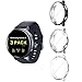 Cuteey for Samsung Galaxy Watch Active 2 44mm Screen Protector Case,Flexible TPU Case Soft Ultra-Slim Crystal Clear Protector Cover for Active 2 Accessories (Black+Silver+Clear, 44mm)