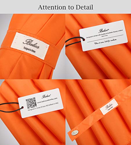 Balios Travel Folding Umbrella with Real Wood Handle Auto Open Close Vented Windproof Canopy - Designed in UK - Image 6