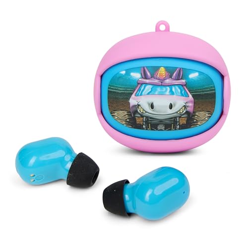 Image of Monster Jam - Wireless Earbuds, True Wireless Bluetooth Earbuds, in-Ear Headphones with Active Noise Cancelling and Charging Case (Sparkle Smash)