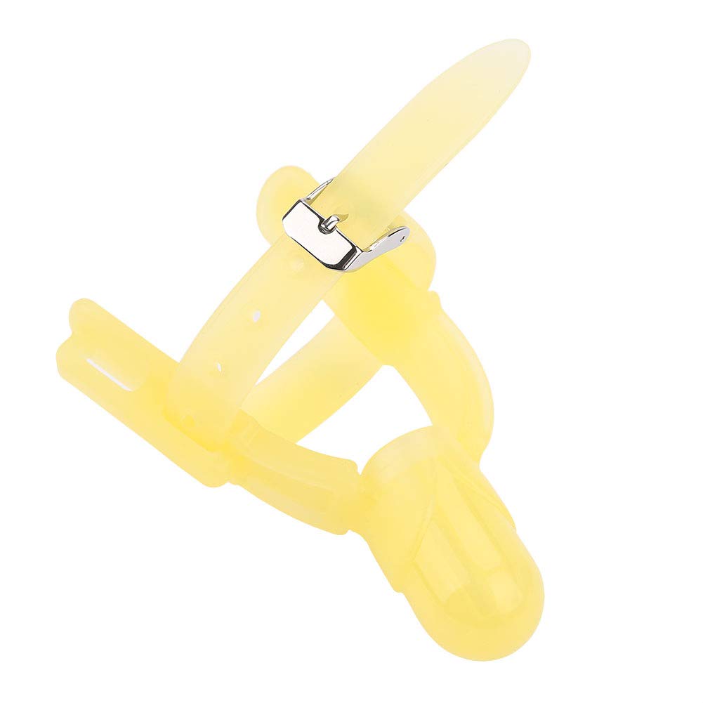 Generic Finger Protector, 2colors Adjustable Thumb Protector for Exercise The Babys Visual Discrimination Ability for Protect Babys Fingers (Yellow)