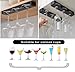 Aydomer 2Pack Wine Glass Holder Under Shelf Cabinet Wine Glass Rack Plastic Stemware Rack Glasses Storage Hanger Bar Kitchen Wine Glasses Organizer (black)
