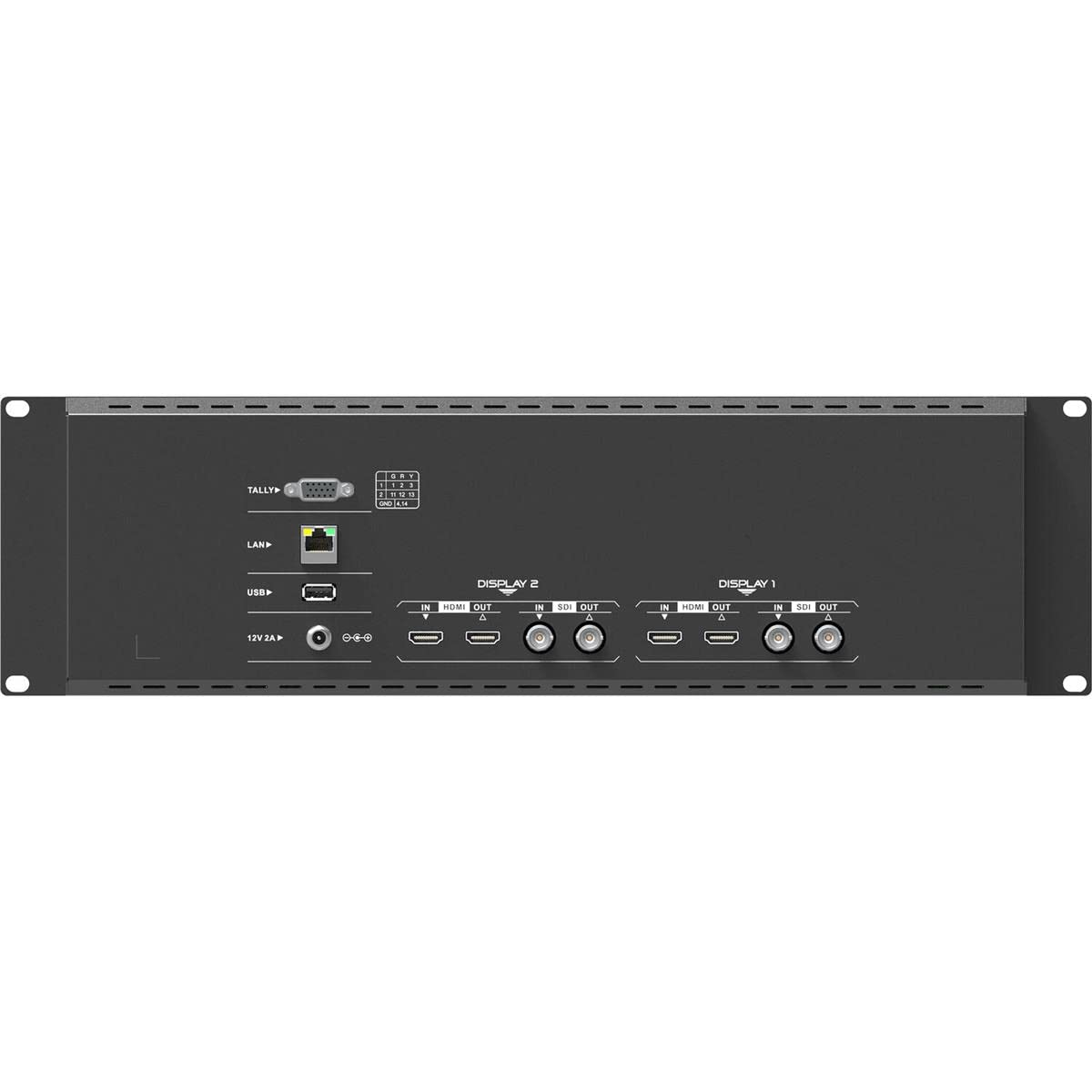 LILLIPUT Dual Rackmount Monito 7 Zoll RM-7029S 3-RU Rackmount Monitor mit 3G-SDI/HDMI 2.0 Scope View Unterstützung bis zu 1080p 60Hz SDI und 2160p 60Hz HDMI Video