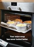 LE TAUCI French Onion Soup Bowls, 15 Ounce Ceramic Soup Bowls with Handles, for Chili, Beef Stew, Oven Microwave Dishwasher Safe, Set of 4, White