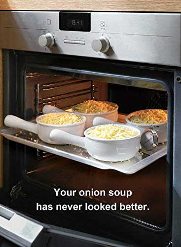 image for LE TAUCI French Onion Soup Bowls, 15 Ounce Ceramic Soup Bowls with Han