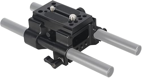 Miniatura 9 de NICEYRIG Placa base de varilla de liberación rápida de 0.591 in para Manfrotto 500501577701, placa base de trípode de cámara 2 en 1 - 493