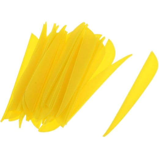 Archery Arrow Vanes Fletching 4 inch 36pcs Yellow