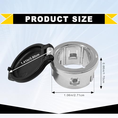 SYudwen Plug Retainer, Cigarette Lighter Plug Cap 12V Chrome, Compatible with Silverado 1500, Avalanche 1500, Tahoe, Yukon 1500, Sierra 1500, Cadil-lac CTS etc, Replace#20983936 (2pcs) - Thumbnail 4