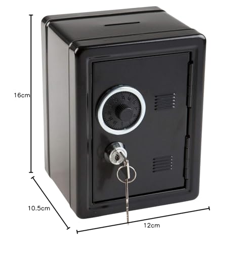 Idena 50034 - Spartresor, 120 x 105 x 160 mm, schwarz, 1 Stück