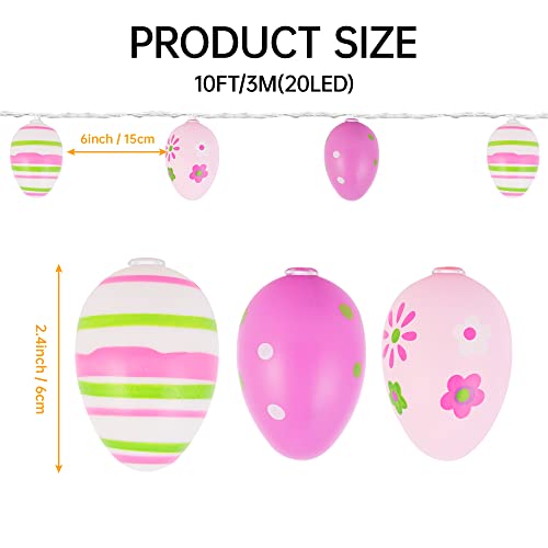 Njn Easter Decorations Easter Eggs String Lights Battery Operated 10 Ft 20 Led Fairy String Lights For Easter Decor Party Home Indoor Outdoor Garden Decorations (Color 4) #TOP1